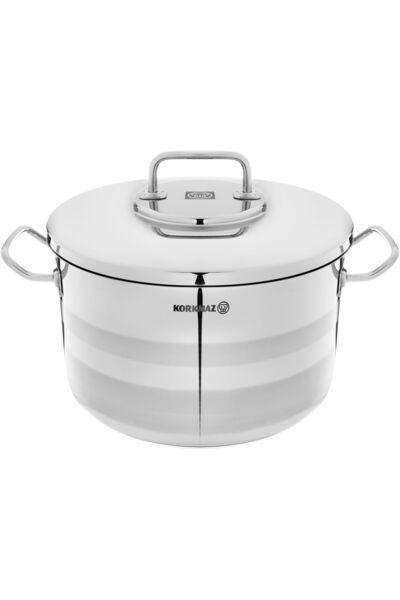Generic Korkmaz Steel Astra 2 Pot, 19 x 32 cm - Silver
