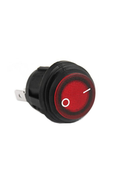 ElectroAZ Κόκκινο κουμπί ON-OFF με καουτσούκ 220V/3A