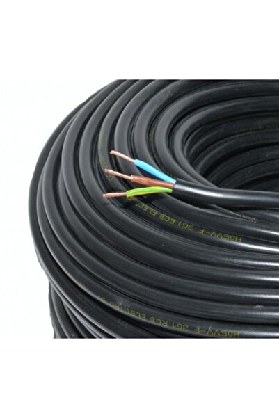 ElectroAZ Cablu electric 3x1.5mm, MYYM, lițat (negru), rolă 100m