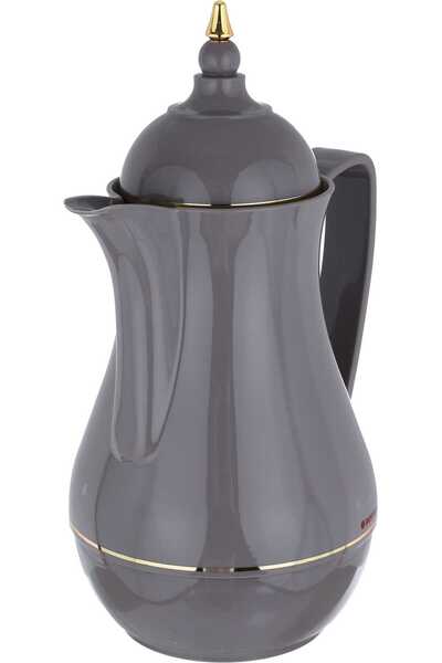 ROTPUNKT thermos, 1 liter, glass inner container, plastic outer shell - dark gray