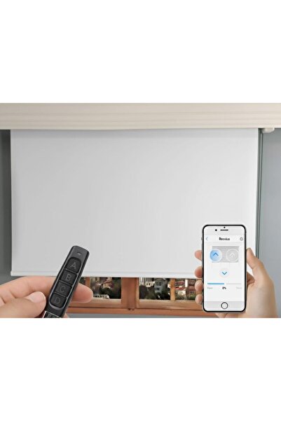 Rovline Akıllı Motorlu Stor Perde, Zaman Ayarlı, Kumandalı, Telefon Ve Sesle ...