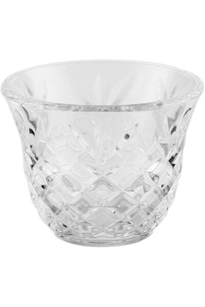 GOLDEN HOUSE Glass Cups and Saucers Set, 36 Pieces - Clear