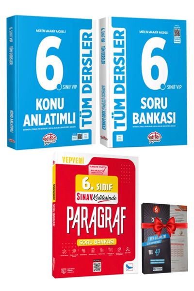 Editör Yayınevi MEB Maarif Modeli 6. Sınıf Tüm Ders Konu Anlatımlı+SB+Sınav Y...