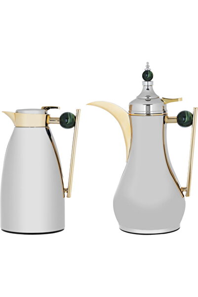 Rotpont طقم ترمس السيف جاليري علاء، 1/0.75 لتر، قطعتين، زجاج داخلي، فولاذ خار...