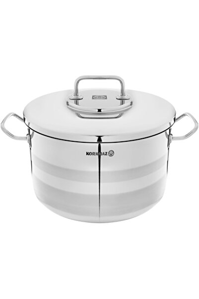 Generic Korkmaz Steel Astra 2 Pot, 21 x 36 cm - Silver