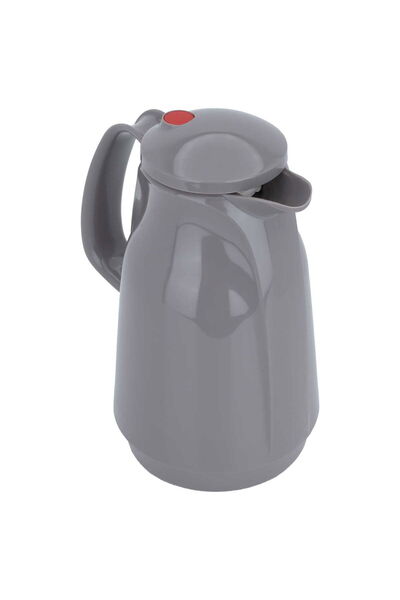 ROTPUNKT glass thermos, 1 liter, plastic outer shell - gray