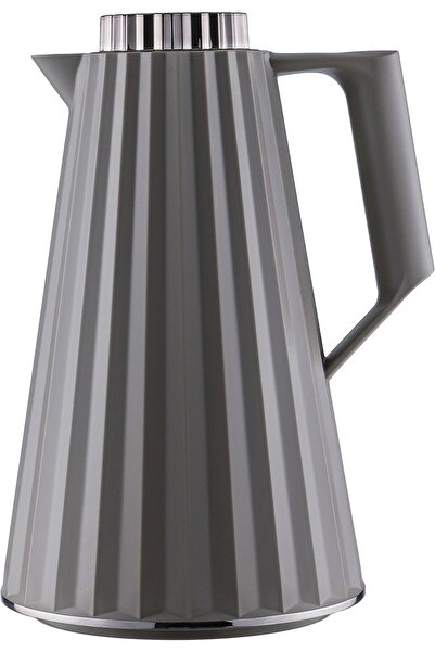 Generic ترمس أنيق من فيجو، سعة 1 لتر، وعاء داخلي زجاجي، غطاء من النيكل - كابت...