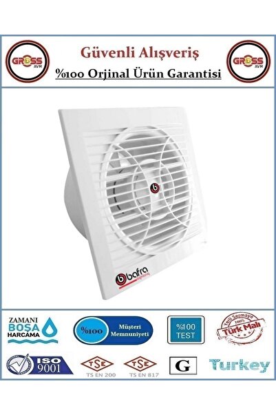 Bafra Mutfak - Banyo - Wc Havalandırma Aspiratörü - 120mm