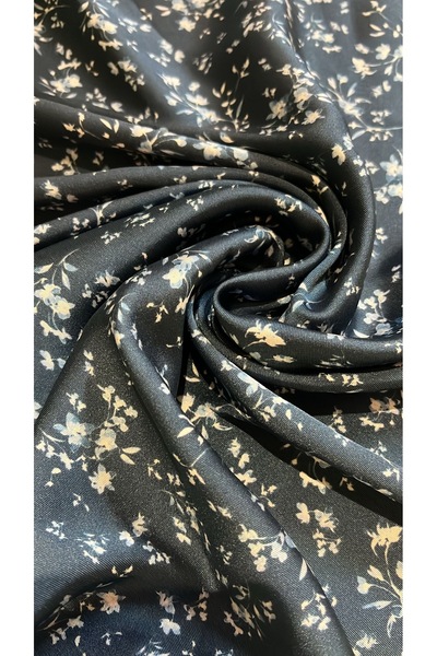 feminen Satin Fabric Navy Blue Background