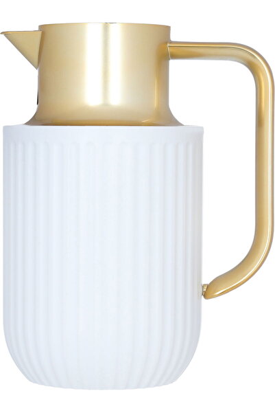 Generic ترمس إيفرست، سعة 1 لتر - أبيض ذهبي