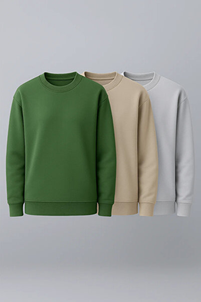 COMBİNE MİCHAİL Women's Premium Casual Winter 3-Piece Sweatshirt