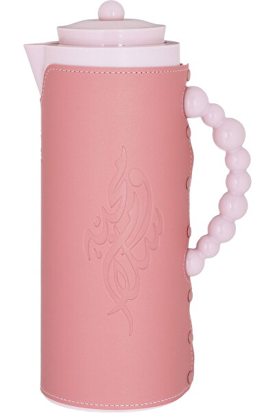 Generic ترمس زجاجي رويال 7 من معرض السيف، سعة 1 لتر، بغطاء جلد ، غلاف داخلي ز...