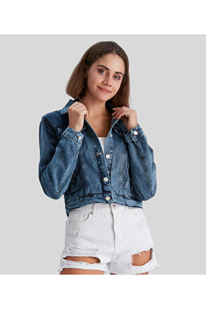 MQ Women's casual short denim jacket