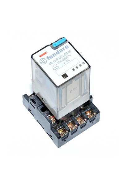 ElectroAZ Releu industrial 12V-DC / 11P, cu soclu, 11 pini