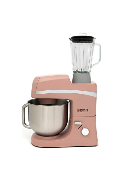 Edison SM-10848 ماكينة عجن، 6.5 لتر، 6 سرعات، 1000 واط، 4 وظائف - وردي