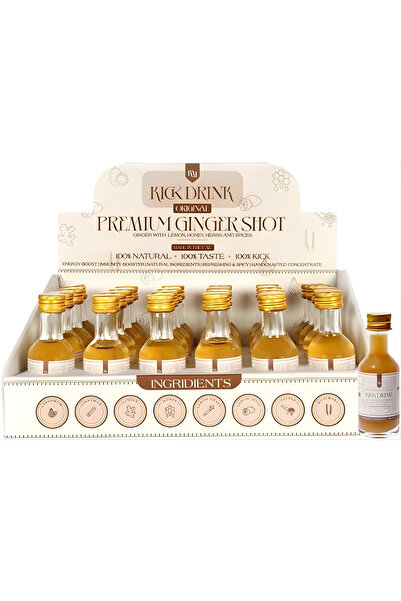 Healthy And Tasty co Kickshot Ginger Drink, Natural (30ml x 24 pieces, Original)