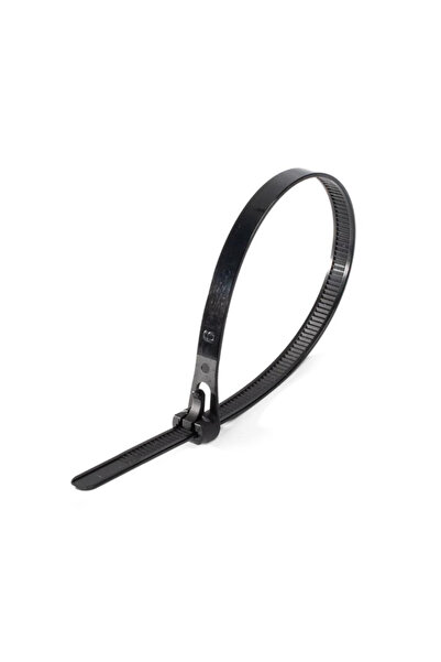 ElectroAZ Set de 100 de legături de plastic reutilizabile, 5x200mm, negre