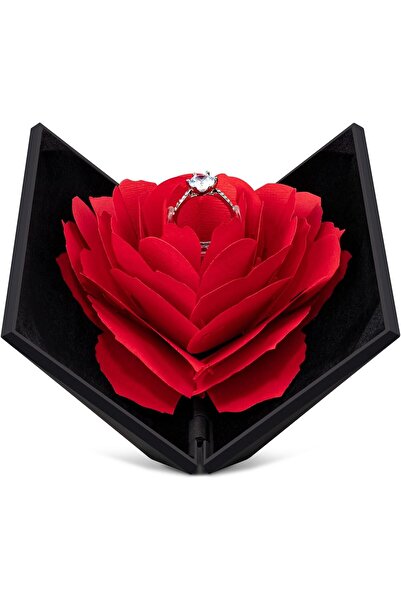 Generic Creative S Ring Box for Wedding & Engagement - Black (Wislist)