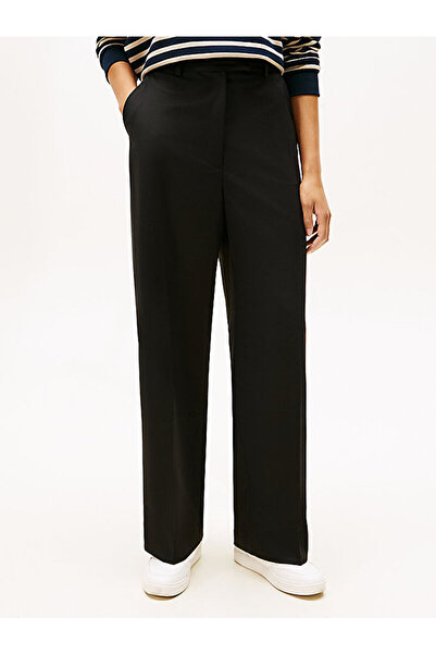 Tommy Hilfiger Timeless Wool Blend Loose Straight Leg Trousers