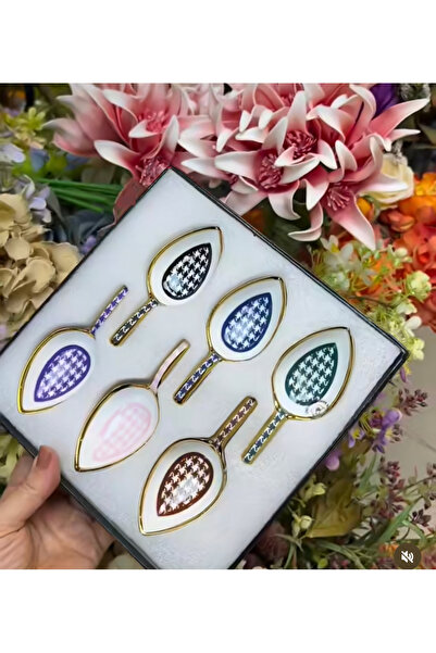 Kosova Muba Consept Porselen Kaz Ayağı Desen 6 li lokumluk