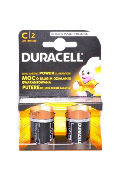 ElectroAZ Duracell R14 C Alkaline Batteries Set of 2
