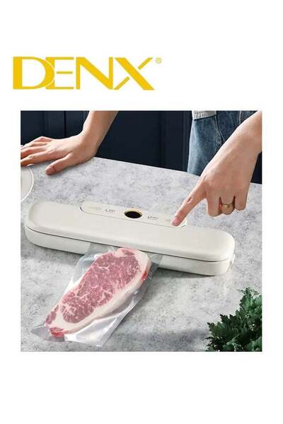 Denx Vacuum Machine With Automatic Shut-Off System For Food Preservation With Built-In Slicer