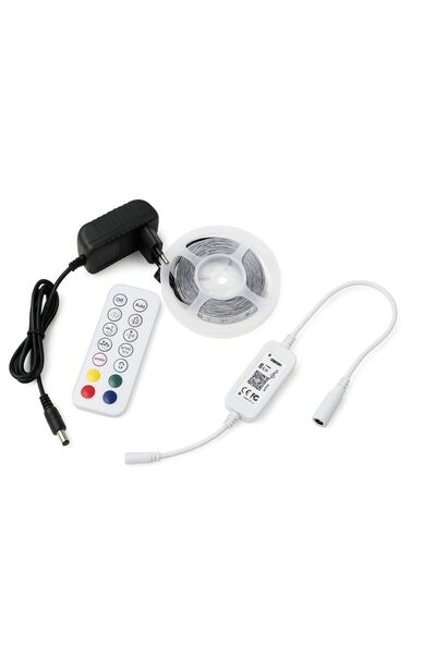 ElectroAZ RGB LED strip 15 meters, Bluetooth, phone app, remote control, music mode, IP20