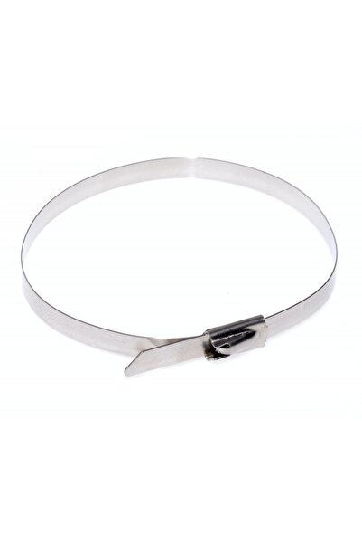 ElectroAZ Set de 20 x Coliere din oțel inoxidabil, 4,6 mm x 150 mm, gri