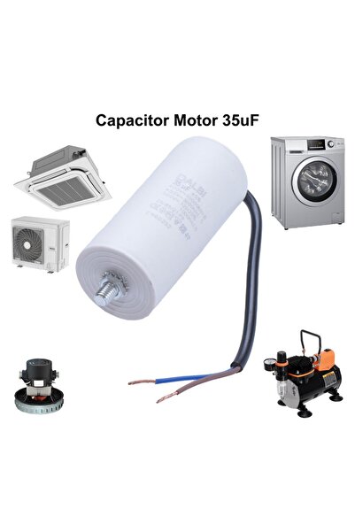OEM Motor Capacitor with Screw and Wires - 35uf / 450V