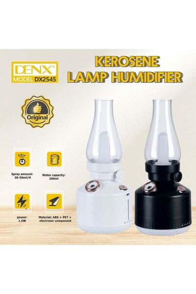 Denx Burak Kerosene Lamp Design 260ml Ultrasonic Cool Mist Diffuser with Night Light DX2545