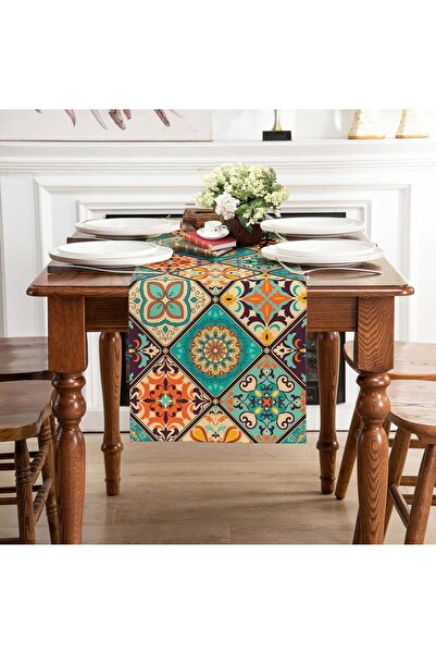 Generic Bohemian Table Runner 1.8m - Vintage Seasonal Tablecloth for Parties & Kitchen (Winotec, Bohemian B,