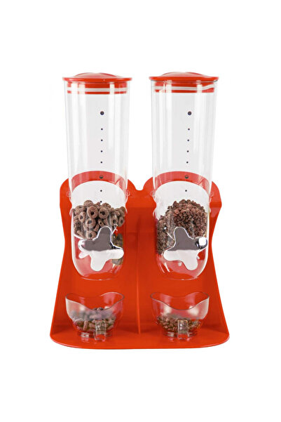 MOHAMED Dispenser pentru cereale DUBLU Rosu