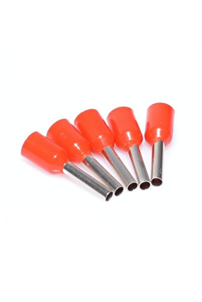 ElectroAZ Pin terminal pentru cablu E1008 roșu, set 100 buc.