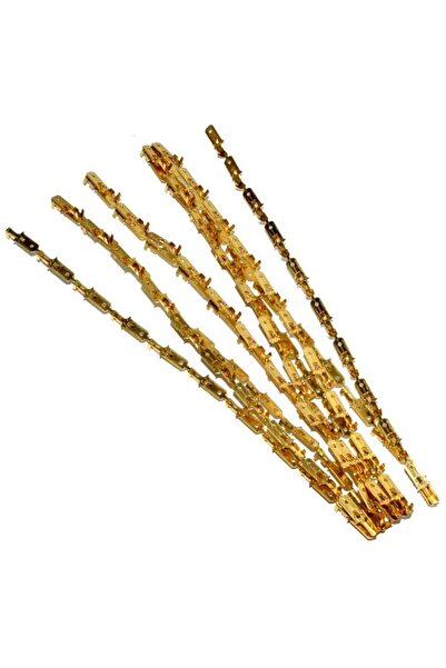 ElectroAZ Terminal electric din alamă pe bară tip Tata - 6,3 mm, set 100 buc.