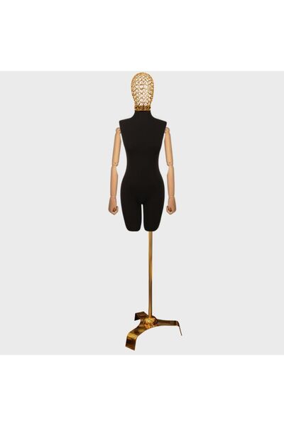 MD Vİtrin Dekorasyon Ahşap Kollu Tel Kafa Pantolon Giyebilen Terzi Mankeni Vi...