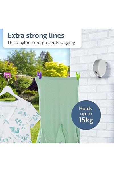 Minky Homecare VT20500103 Outdoor Retractable Clothesline, 49 Feet, Gray