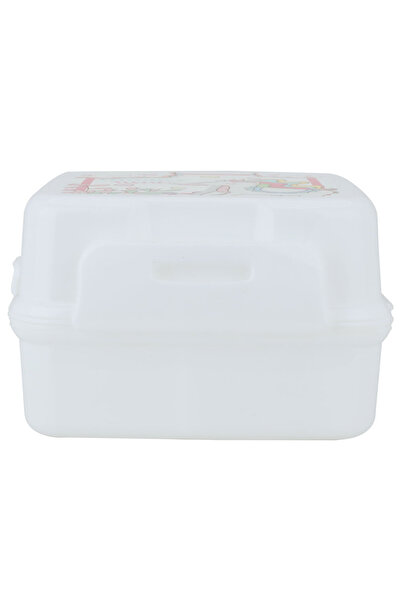 Generic Titiz Plastic Food Container, 14x14x10 cm, 0.8 L, Square - White