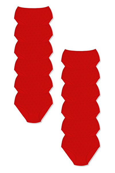 Lantliv 12 Pieces Women's Heart Pattern High Waist Cotton Panties, Women's Underwear,