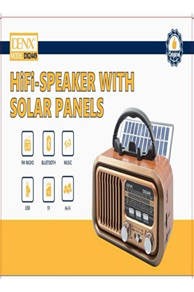 Denx HiFi-Speaker With Solar Panels DX2449