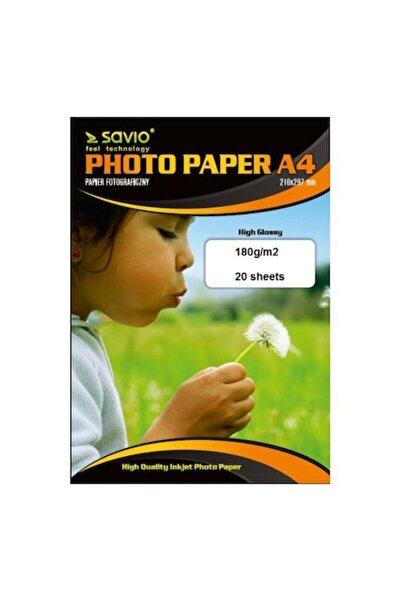 Savio Set hârtie foto PA-07, A4 180g lucioasă (20 de coli)