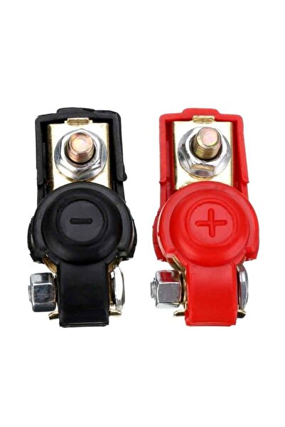 ElectroAZ Terminale baterie auto, roșii/negre cu cauciuc