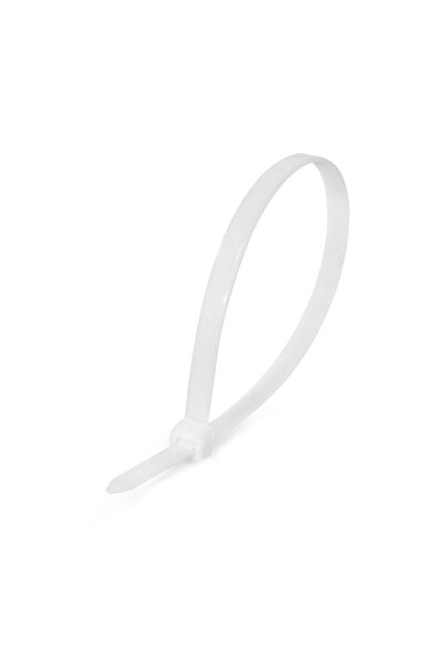 ElectroAZ Σετ 100 πλαστικών κολιέ, 3,6 χιλ. x 250 χιλ., λευκό