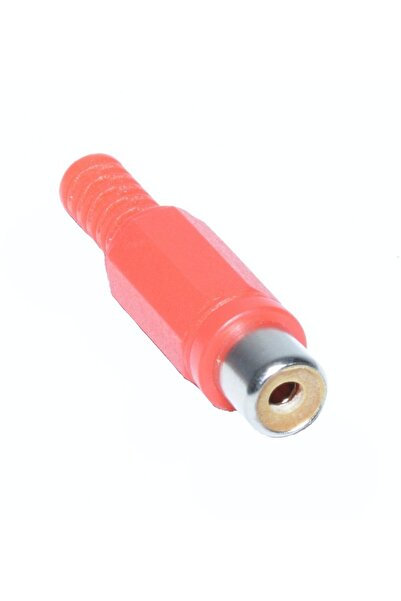 ElectroAZ Mufă RCA din plastic, mamă, roșu