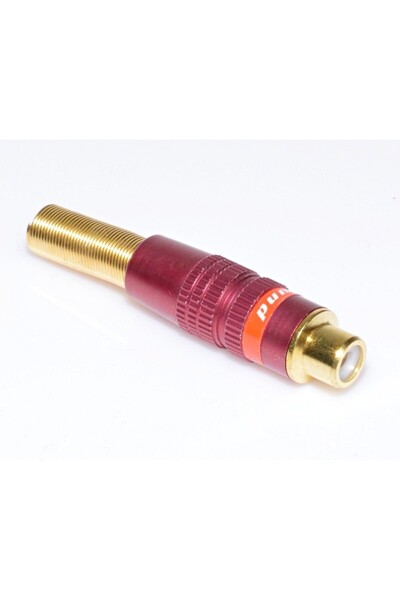 OEM Mufă RCA mamă auriu-roșie cu arc