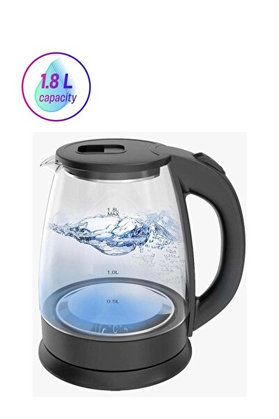 Denx Glass Electric Kettle, Capacity 1.8 Liters, Power 1500 Watts