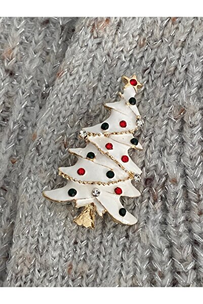 kurukafagift Broş Yılbaşı Çam Ağacı Figürlü