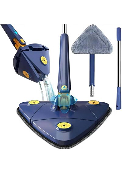 Denx Triple Cleaning Mop 360 Degree Rotating Mop & Bucket Set with 2 Microfiber Pads and Extendable