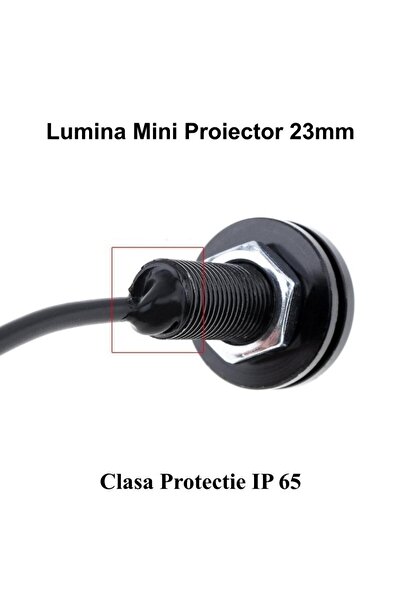 ElectroAZ Waterproof Car LEDs with wire, Diameter 23mm, 12V, Power 9W, Set of 2, Purple