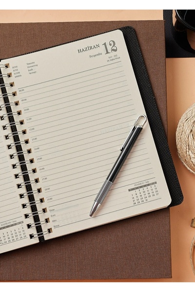 Copyder Agenda 2026 Hard Grinding Leather Cover Hidden Spiral Agenda