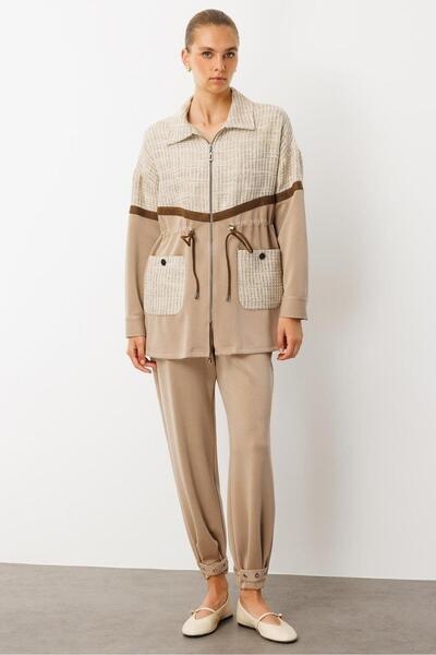 Moda İlgi MODAİLGİ Düz Kumaş Garni Detaylı Tunik 15050 Siyah